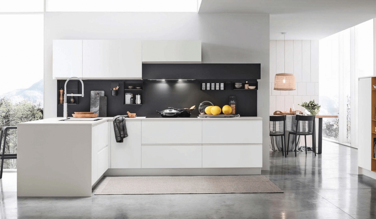 Cucina bianca e nera Bologna: l'eleganza dei forti contrasti