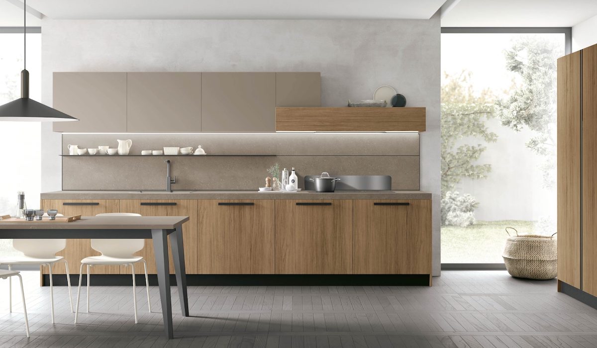 Cucina color legno a Bologna