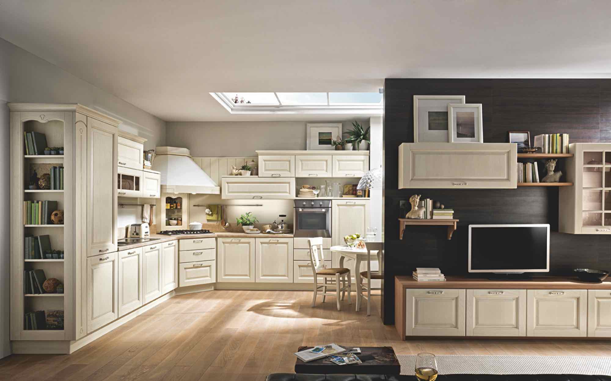 Cucina crema a Bologna: un solo colore per ogni stile