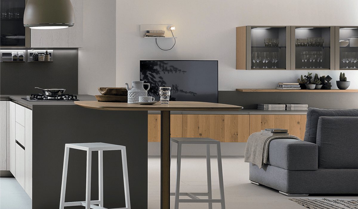 Cucina e living coordinati a Bologna