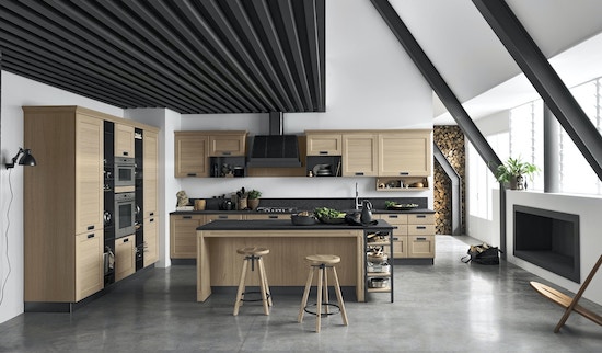 Cucina in stile rustrial a Bologna