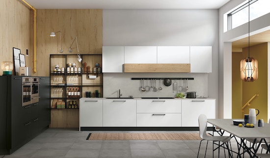 Cucine gialle e grigie a Bologna