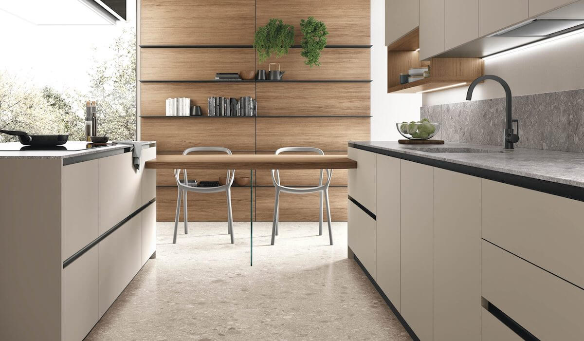 Top cucina effetto legno