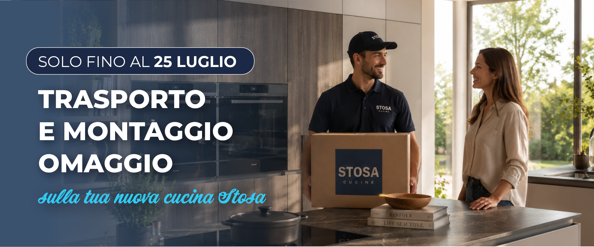 trasporto e montaggio omaggio sulla tua nuova cucina Stosa