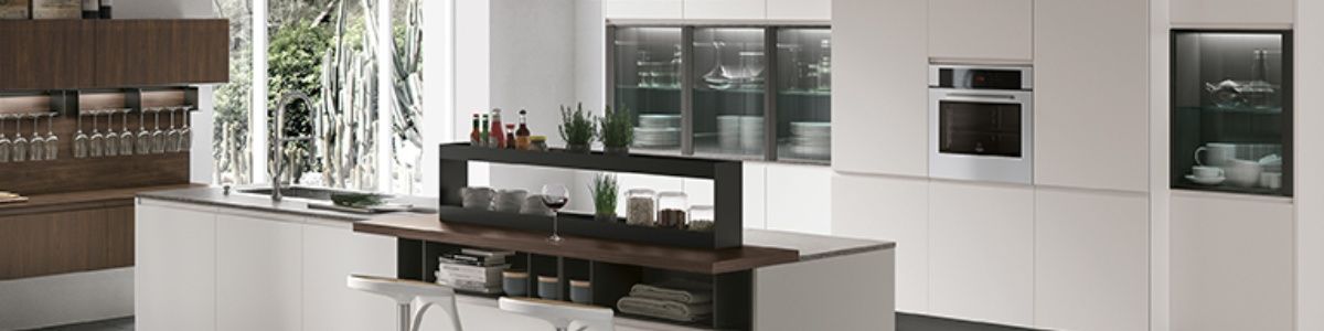 Cucina total home Bologna: cucina e living in dialogo