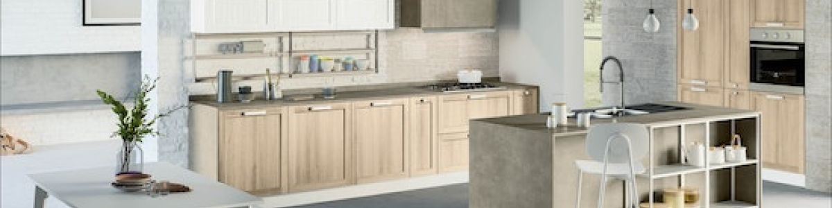 cucina bianca e legno a bologna